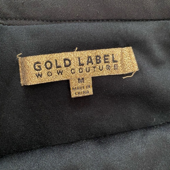 Gold Label WOW Couture Fringe Skirt Gold color heavy Chain Fringe Women’s M - Picture 6 of 9